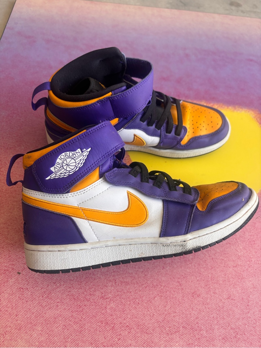 Jordan High-Top Sneakers - Purple & Gold